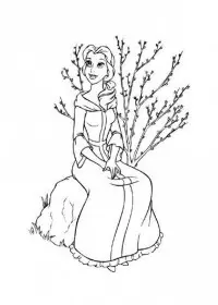 Prinesa Belle de colorat p9