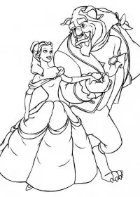 Prinesa Belle de colorat p10