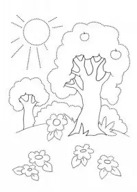 Peisaje de vara de colorat p7