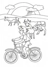 Peisaje de vara de colorat p2