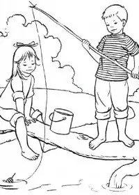 Peisaje de vara de colorat p13