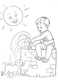 Peisaje de vara de colorat p8