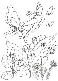 Peisaje Primavara de colorat p14