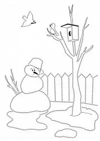 Peisaje Primavara de colorat p1