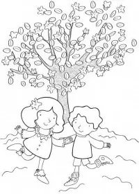 Peisaje Primavara de colorat p9