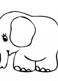 Elefant de colorat p1