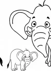 Elefant de colorat p26