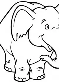 Elefant de colorat p21