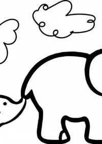 Elefant de colorat p2