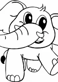 Elefant de colorat p19