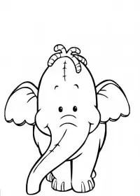Elefant de colorat p20
