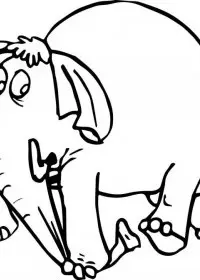 Elefant de colorat p28