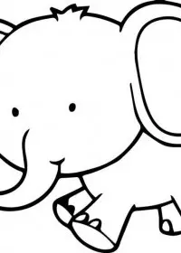 Elefant de colorat p52