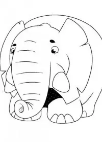 Elefant de colorat p27