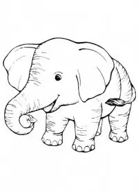Elefant de colorat p46