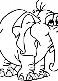 Elefant de colorat p50