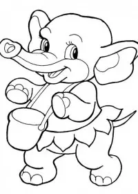 Elefant de colorat p47