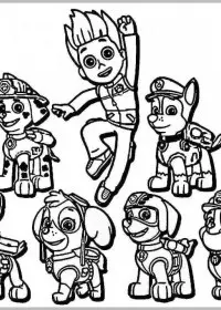 Patrula Catelusi de colorat p50