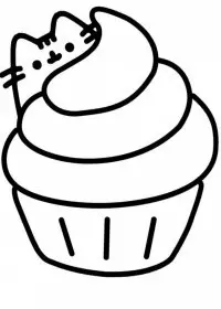 Pusheen de colorat p2