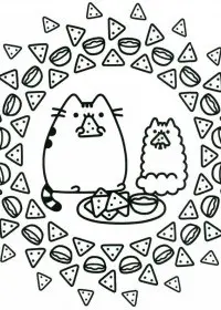 Pusheen de colorat p12