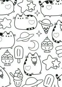 Pusheen de colorat p5