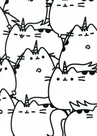 Pusheen de colorat p16