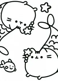 Pusheen de colorat p6