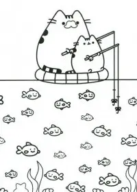 Pusheen de colorat p21