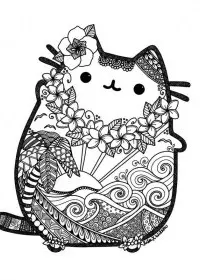 Pusheen de colorat p11