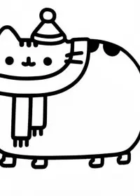 Pusheen de colorat p3