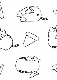 Pusheen de colorat p25