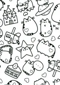 Pusheen de colorat p18