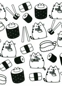 Pusheen de colorat p32