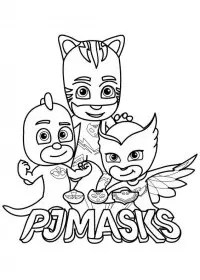 Eroi in pijama de colorat p7