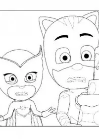 Eroi in pijama de colorat p18