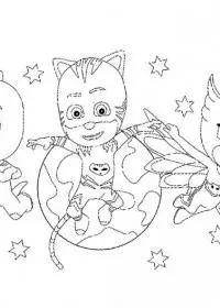 Eroi in pijama de colorat p31