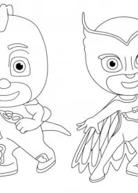 Eroi in pijama de colorat p17
