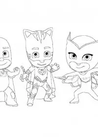 Eroi in pijama de colorat p10