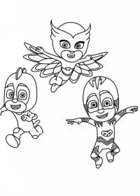 Eroi in pijama de colorat p20