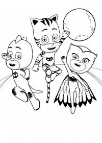 Eroi in pijama de colorat p37