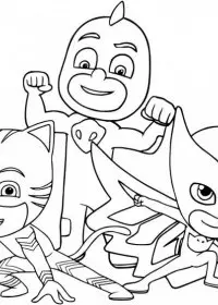 Eroi in pijama de colorat p11