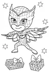 Eroi in pijama de colorat p4