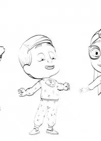 Eroi in pijama de colorat p15