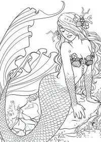 Sirena de colorat p10