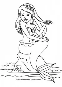 Sirena de colorat p1