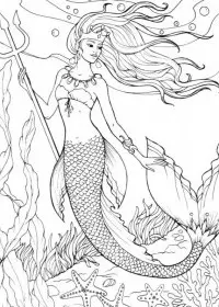 Sirena de colorat p23
