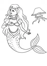 Sirena de colorat p36