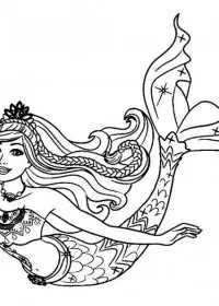 Sirena de colorat p25