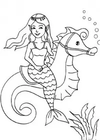 Sirena de colorat p13