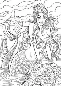 Sirena de colorat p14